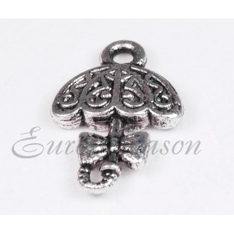 Подвеска мет.№628 15х22мм цв.Silver (цена за 1шт)